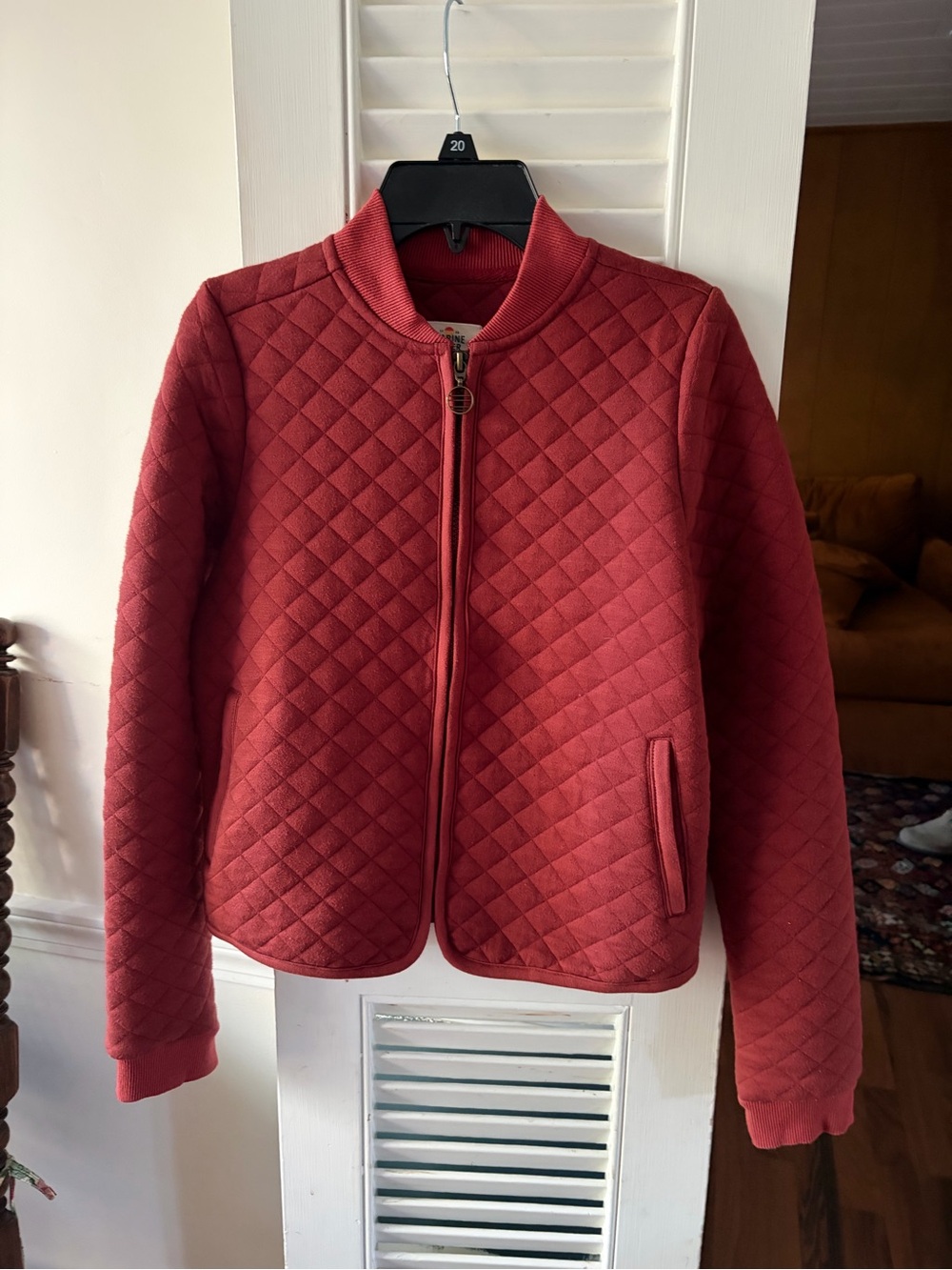 Marine Layer Quilted maroon Bomber Jacket for Women